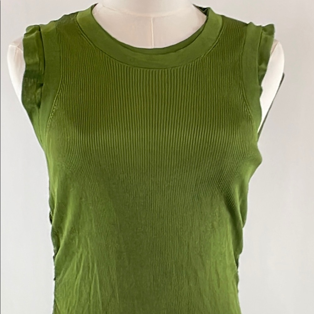 Atlein Green Knit Midi Dress, M - Picture 9 of 14